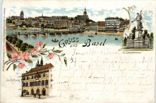 Gruss aus Basel - Litho