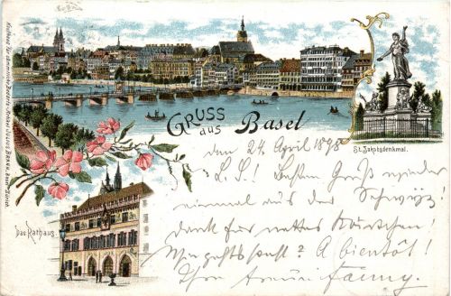Gruss aus Basel - Litho