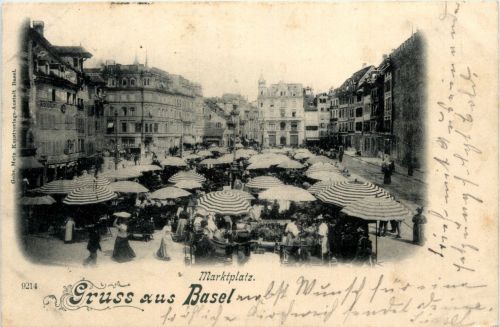 Gruss aus Basel - Marktplatz