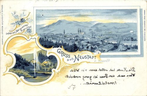Gruss aus Neustadt an der Haardt - Litho