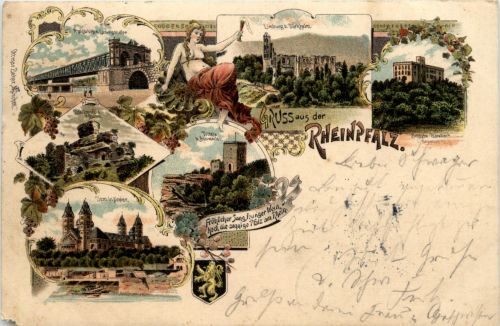 Gruss aus Rheinpfalz - Litho