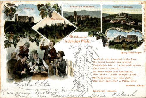 Gruss aus der fröhlichen Pfalz - Litho