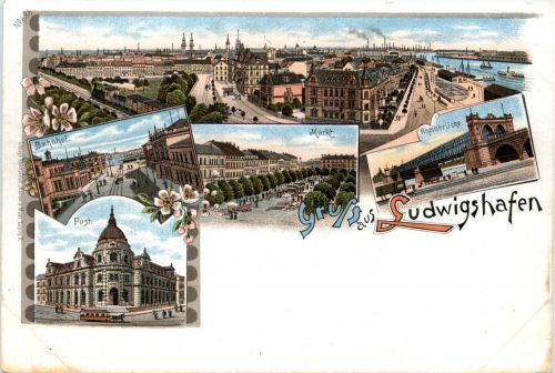 Gruss aus Ludwigshafen - Litho