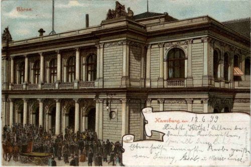 Hamburg - Börse - Litho