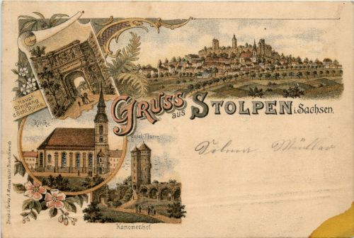 Gruss aus Stolpen - Litho