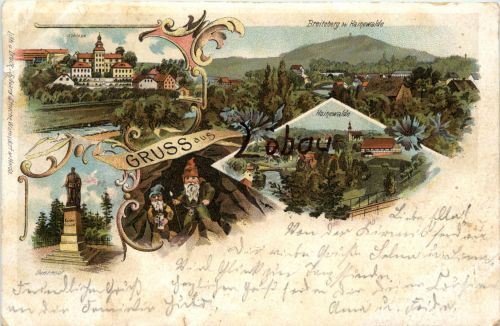 Gruss ausHainewalde - Litho