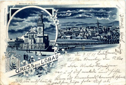 Gruss aus Löbau - Litho