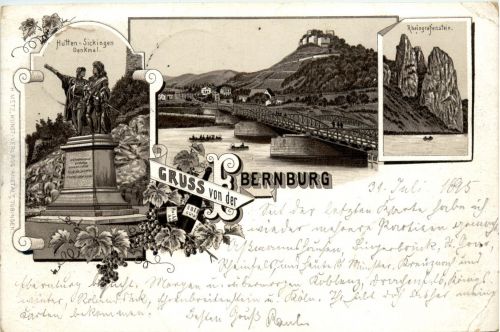 Gruss von der Bernburg - Litho 1895