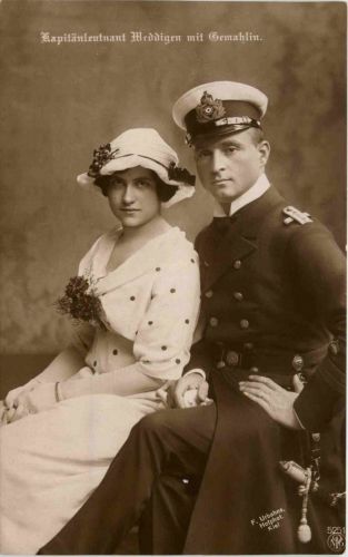 Kapitänleutnant Weddigen mit Gemahlin