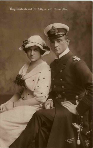 Kapitänleutnant Weddigen mit Gemahlin