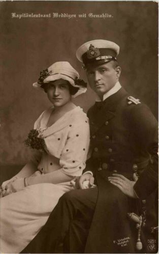 Kapitänleutnant Weddigen mit Gemahlin