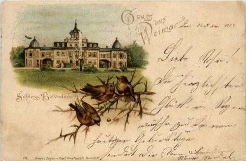 Gruss aus Weimar - Litho
