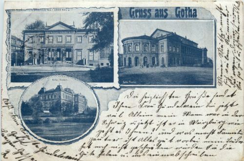Gruss aus Gotha - Litho
