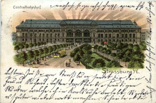 Strassburg - Centralbahnhof - Litho