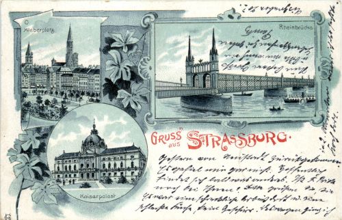 Gruss aus Strassburg - Litho