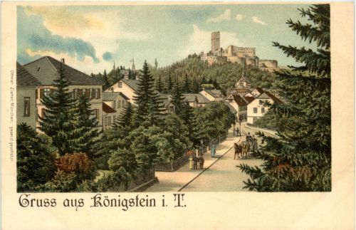 Gruss aus Königstein im Taunus - Litho