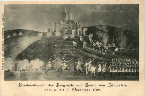 Königstein im Taunus - Bombardement der Bergveste 1792