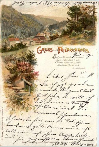 Gruss aus Friedrichroda - Litho
