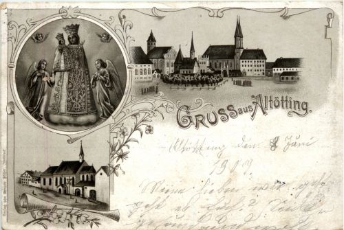 Gruss aus Altötting - Litho