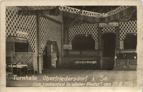 Oberfriedersdorf - Turnhalle zum Laubenfest 1932