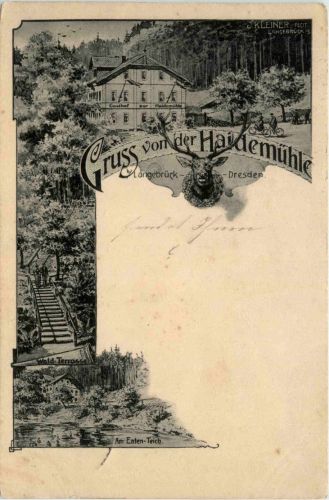 Gruss von der Haidemühle - Langebrück Dresden