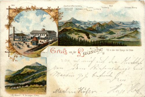 Gruss von der Lausche - Litho