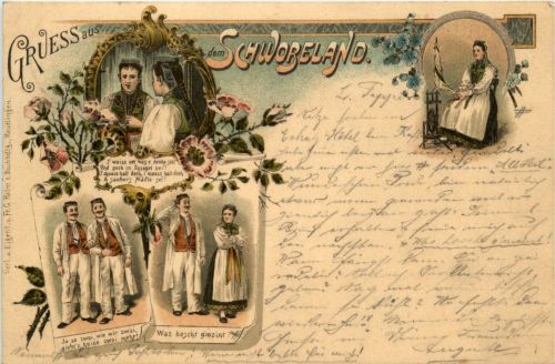 Gruss aus dem Schwobeland - Litho