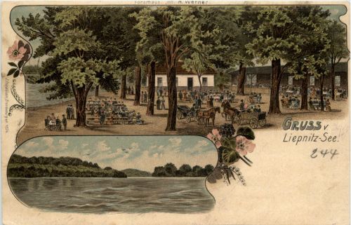 Gruss vom Liepnitz See - Litho