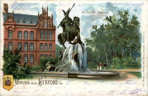 Gruss aus Herford - Litho