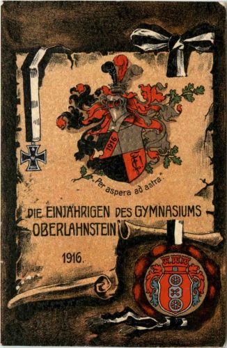 Einjährigen des Gymnasiums Oberlahnstein 1916