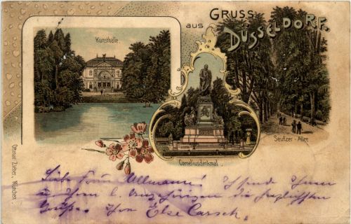 Gruss aus Düsseldorf - Litho