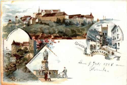 Gruss aus Bautzen - Litho