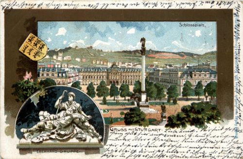 Gruss aus Stuttgart - Litho