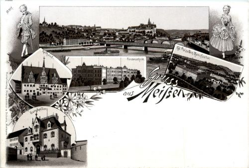 Gruss aus Meissen - Litho