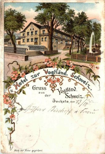 Jocketa - Hotel zur Vogtländ. Schweiz - Litho