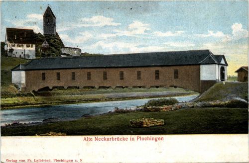 Plochingen - Alte Neckarbrücke - Prägekarte