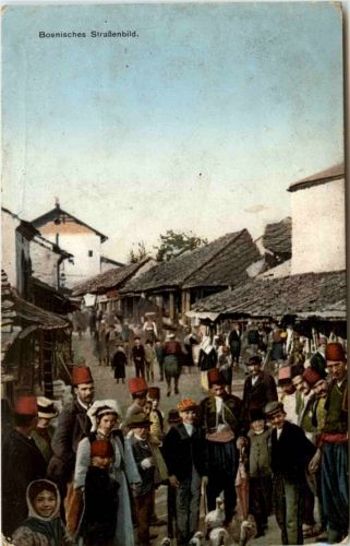 Bosnisches Strassenbild - Feldpost