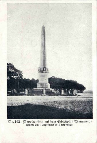 Napoleonstein auf dem Schiessplatz Mourmelon