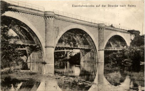 Eisenbahnbrücke auf der Strecke nach Reims