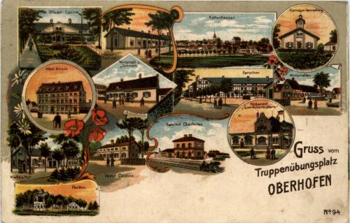 Gruss vom Truppenübungsplatz Oberhofen - Litho