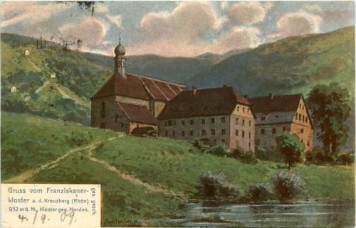 Gruss vom Franziskanerkloster a d Kreuzberg Rhön