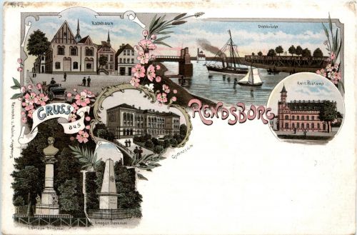 Gruss aus Rendsburg - Litho