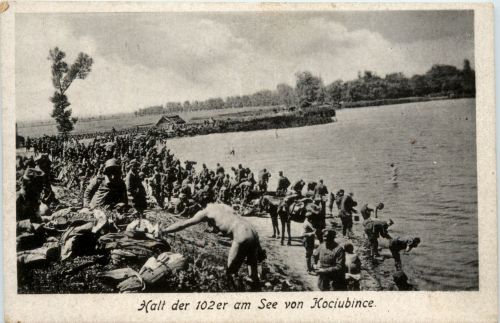 Halt der 102er am See von Kociubince