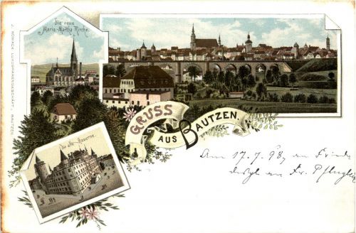 Gruss aus Bautzen - Litho