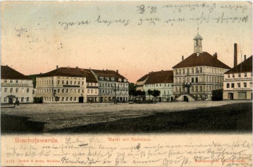 Bischofswerda - Markt mit Rathaus
