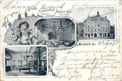 Meissen - Gruss aus dem Etablissement Albert Hof