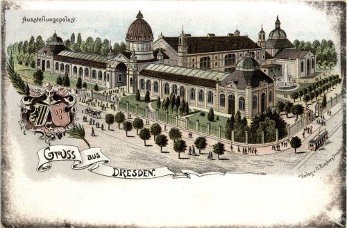 Gruss aus Dresden - Litho