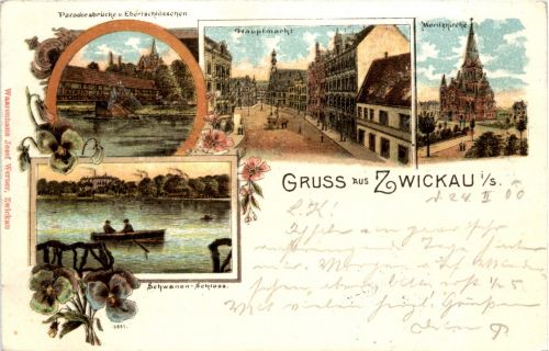 Gruss aus Zwickau - Litho