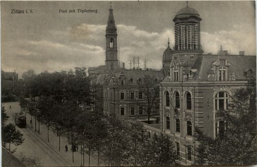 Zittau - Post mit Töpferberg