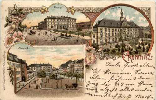 Gruss aus Chemnitz - Litho